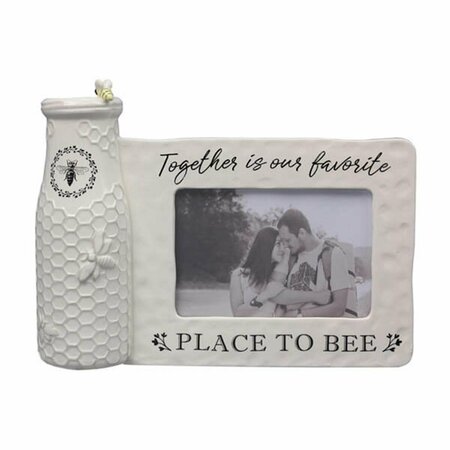 YOUNGS Ceramic Bee Vase with Photo Frame 18562